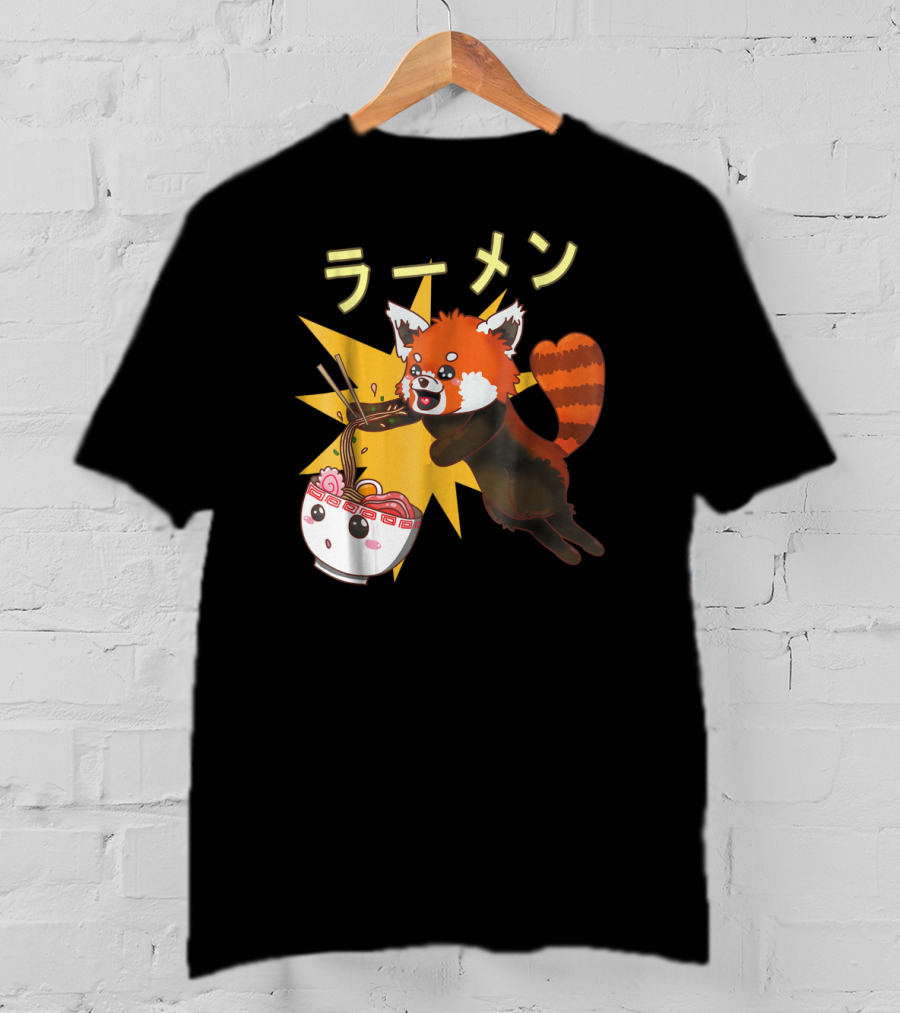 Red Panda Ramen Noodle Lover T-Shirt