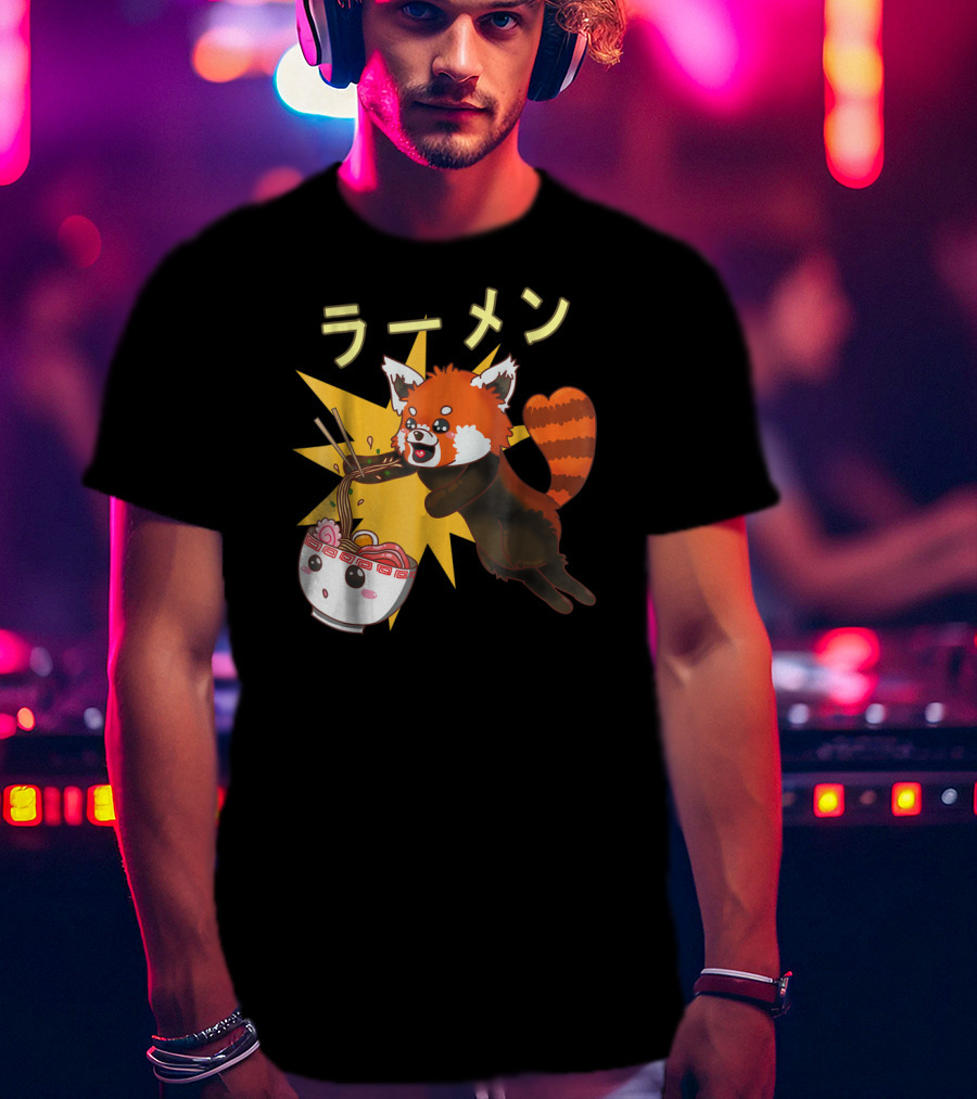 Red Panda Ramen Noodle Lover T-Shirt