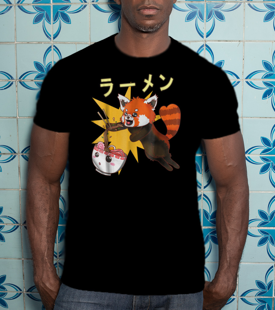 Red Panda Ramen Noodle Lover T-Shirt