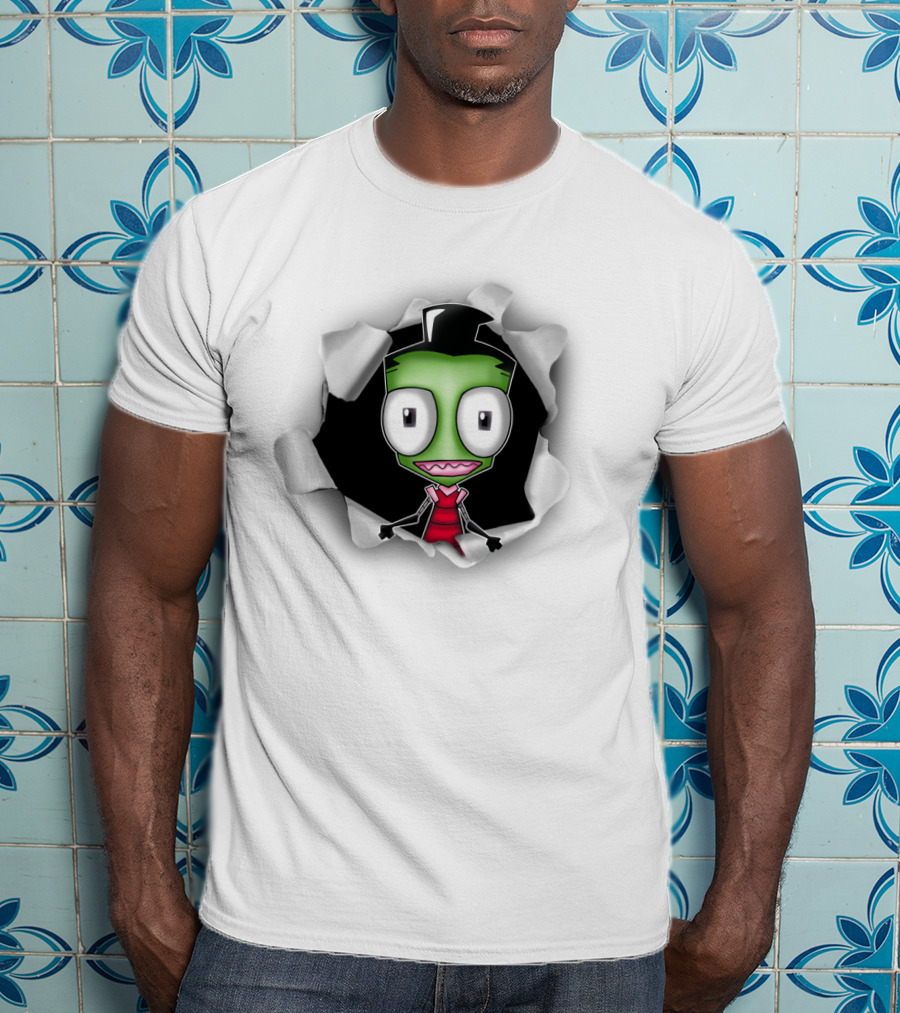 3D Hole Gir Invader Zim T-Shirt