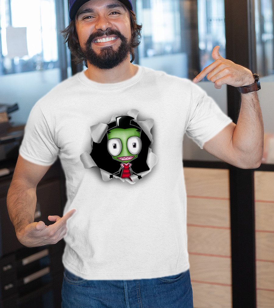 3D Hole Gir Invader Zim T-Shirt