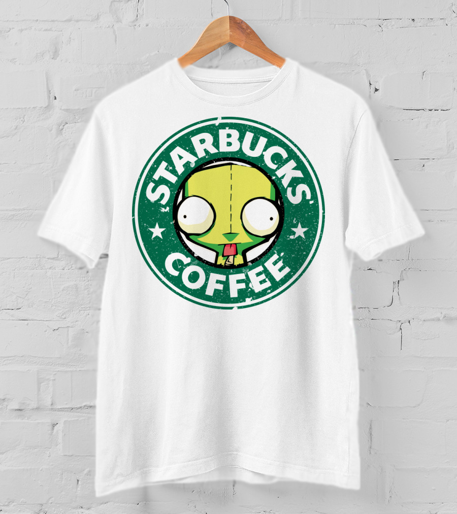 Starbucks Coffee Cute Gir Invader Zim T-Shirt
