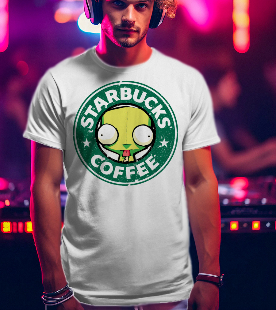 Starbucks Coffee Cute Gir Invader Zim T-Shirt