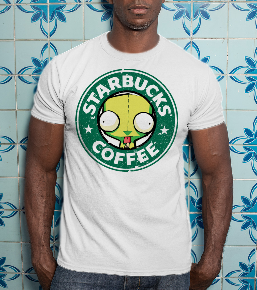 Starbucks Coffee Cute Gir Invader Zim T-Shirt