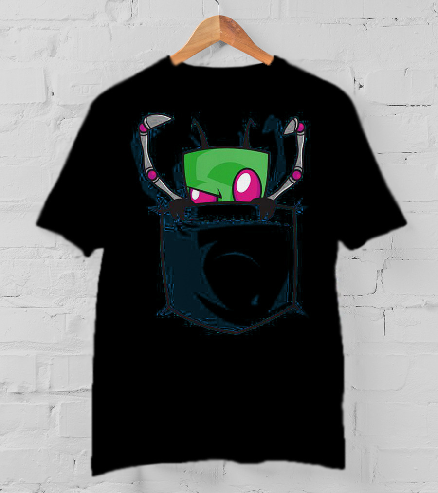 Gir Invader Zim Cute Pocket T-Shirt