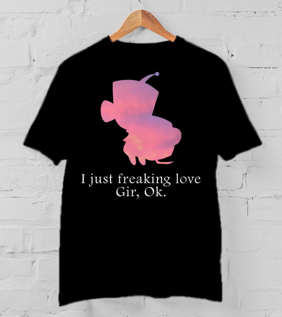 I Just Freaking Love Gir Invader Zim Silhouette Clouds T-Shirt