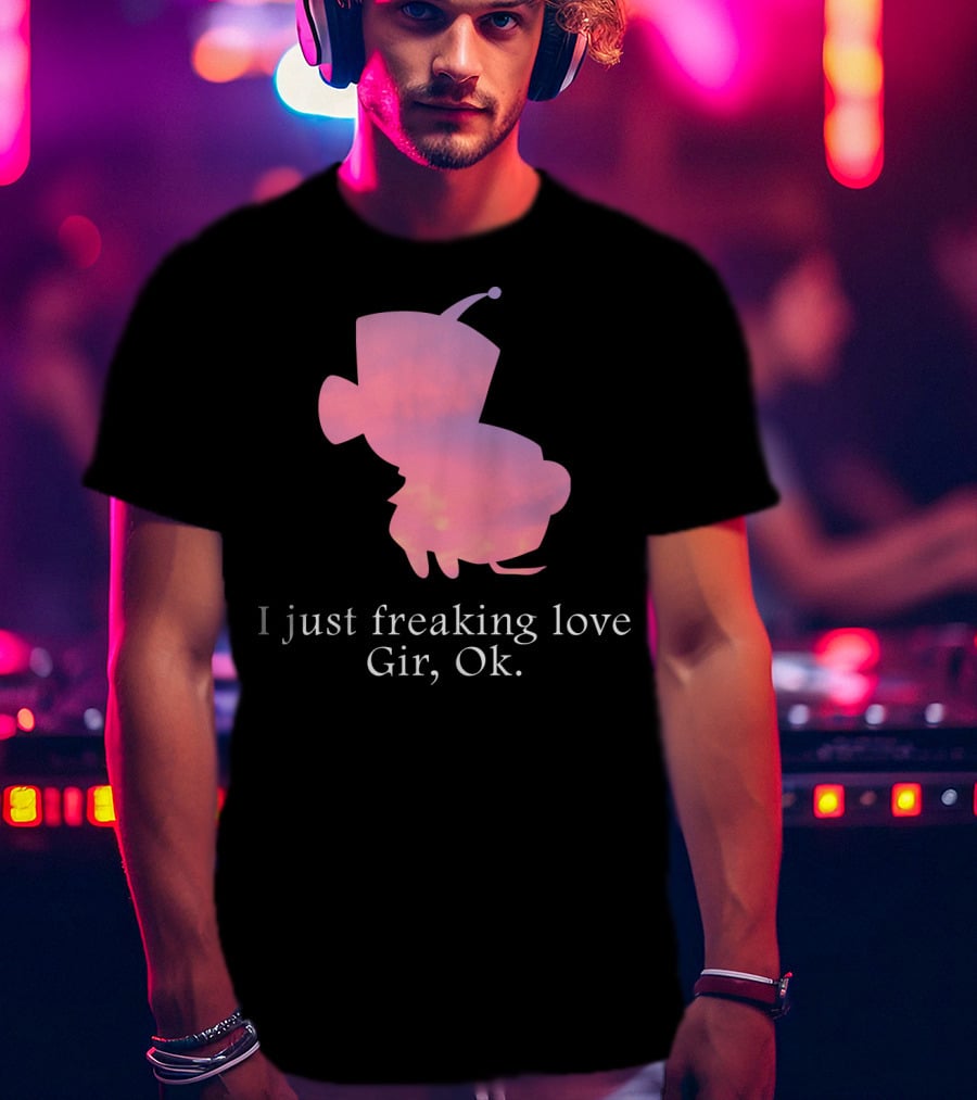 I Just Freaking Love Gir Invader Zim Silhouette Clouds T-Shirt