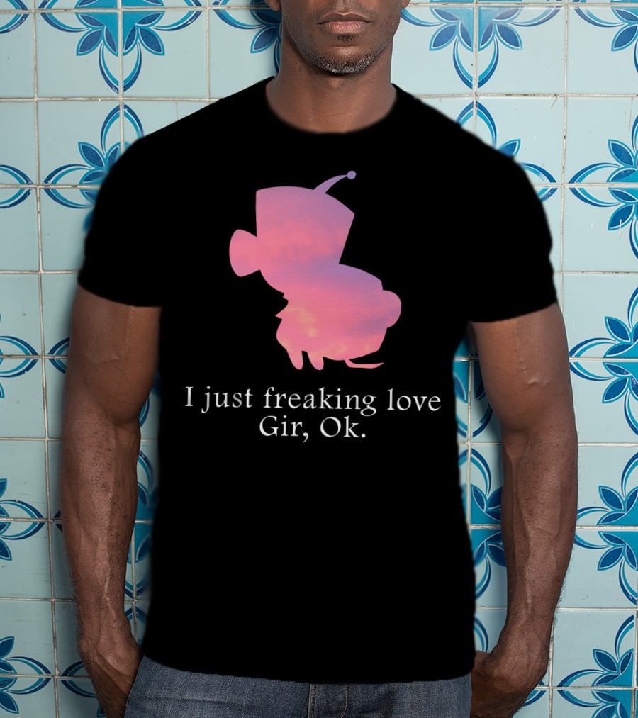 I Just Freaking Love Gir Invader Zim Silhouette Clouds T-Shirt