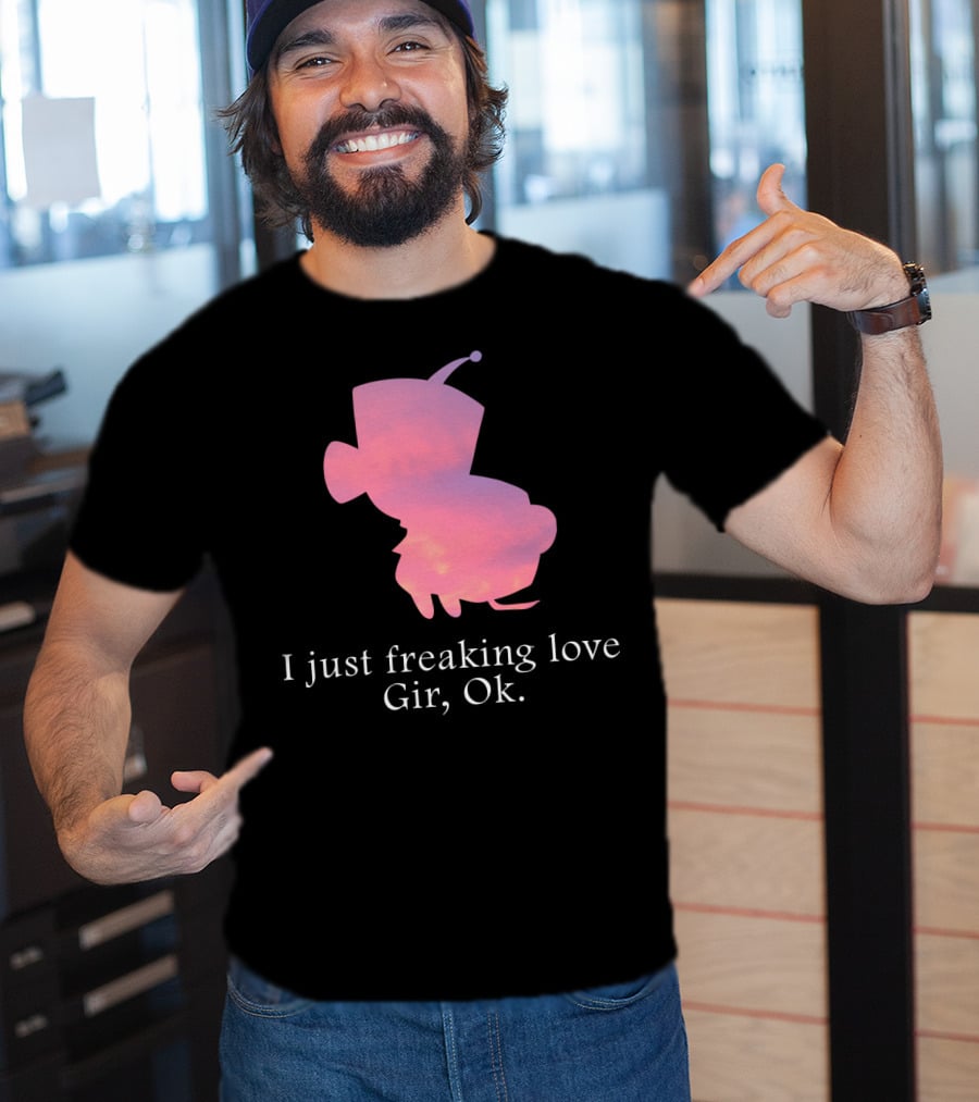 I Just Freaking Love Gir Invader Zim Silhouette Clouds T-Shirt