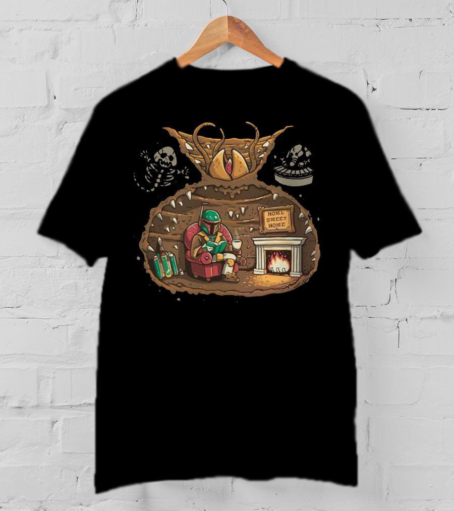 Acceptance Boba Fett Home Sweet Home Sarlacc Pit Star Wars T-Shirt