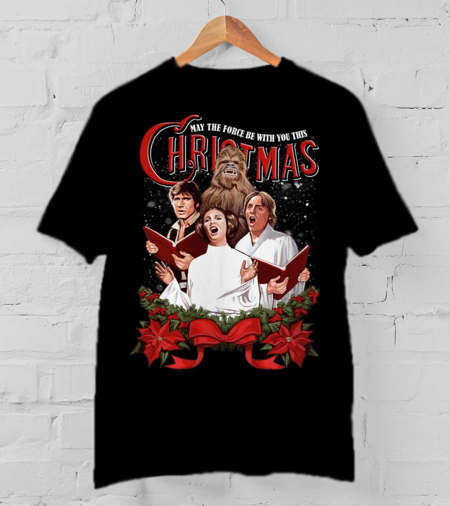 May The Force Be With You This Christmas Chewbacca Star Wars T-Shirt