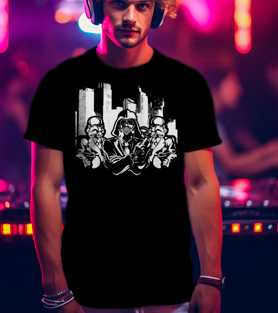 City Empire Darth Vader And Stormtroopers Star Wars T-Shirt