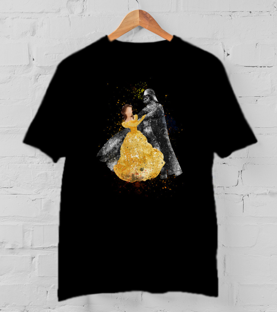 Dancing With Beauty And Darth Vader Star Wars Crossover T-Shirt