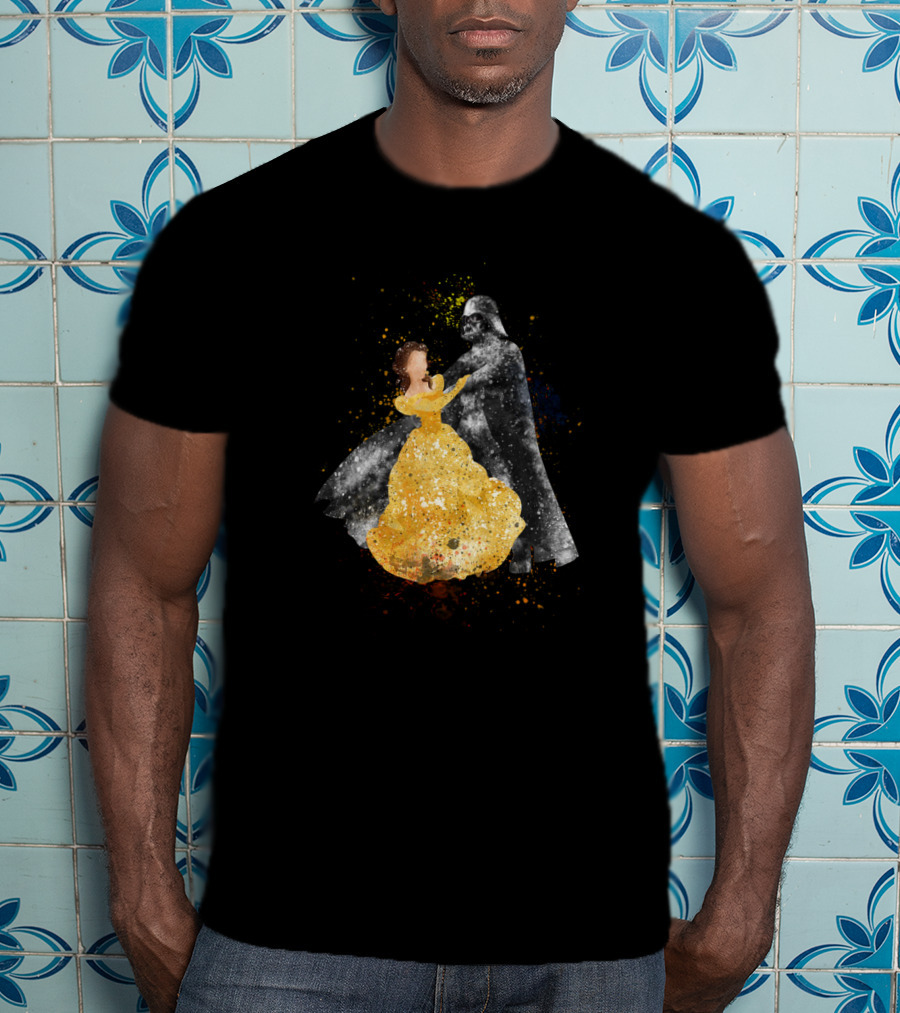 Dancing With Beauty And Darth Vader Star Wars Crossover T-Shirt
