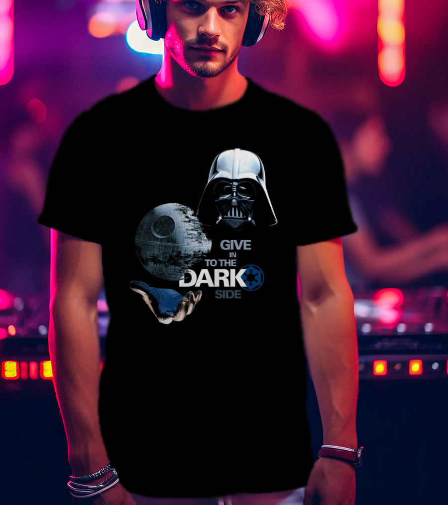 Darth Vader Star Wars Give In To The Dark Side With Death Star T-Shirt