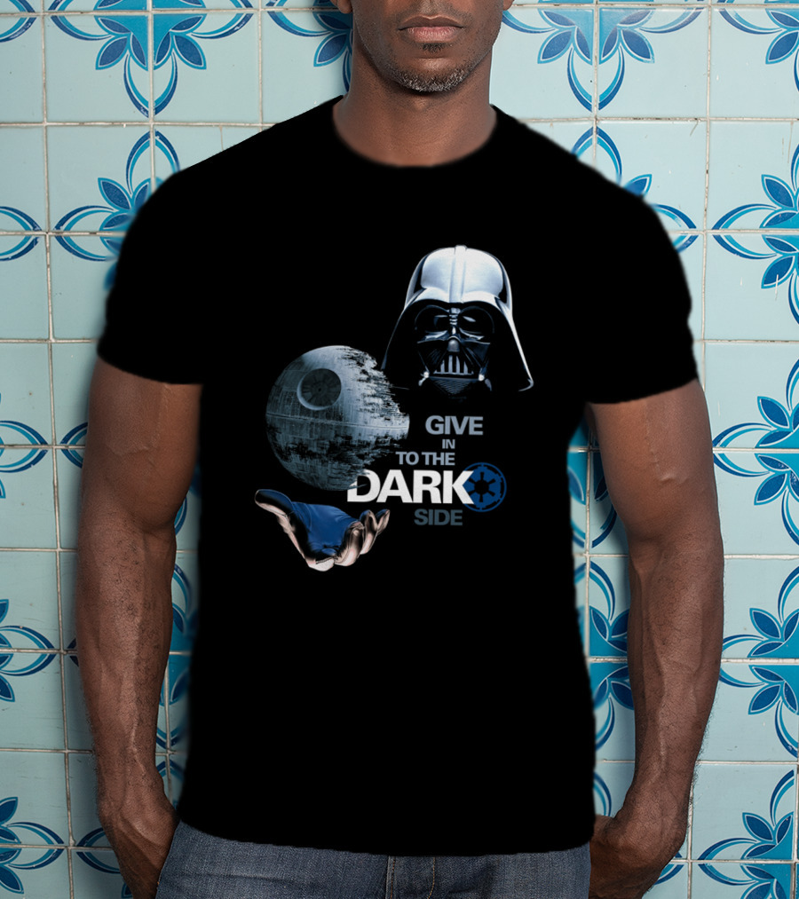Darth Vader Star Wars Give In To The Dark Side With Death Star T-Shirt