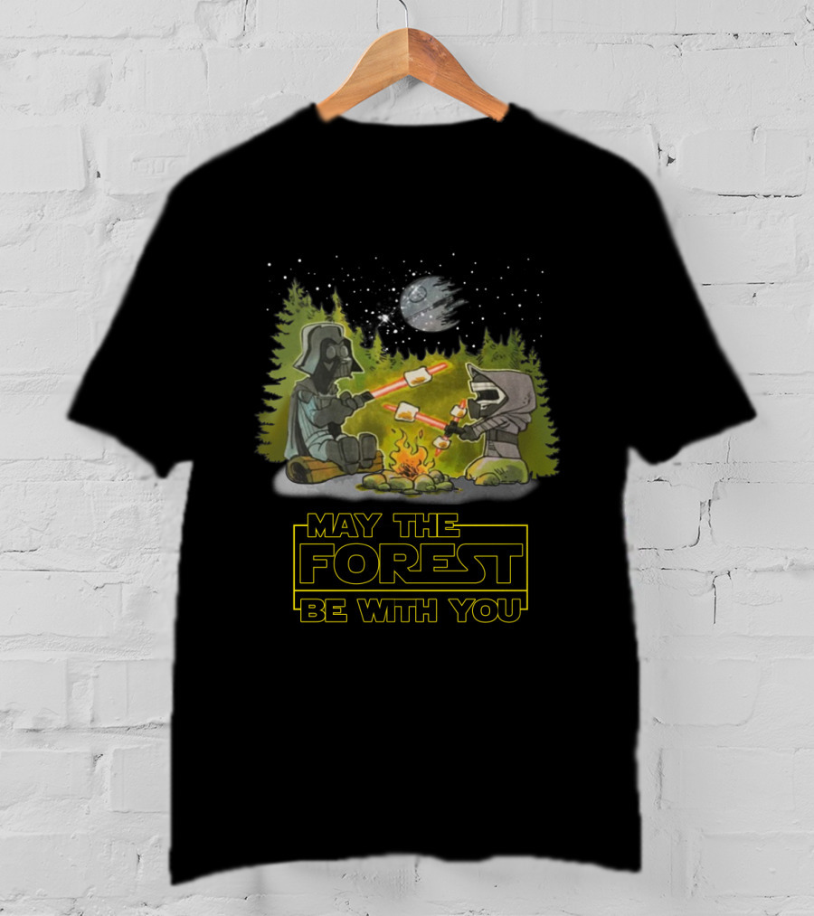 May The Forest Be With You Darth Vader Star Wars Campfire Scene T-Shirt