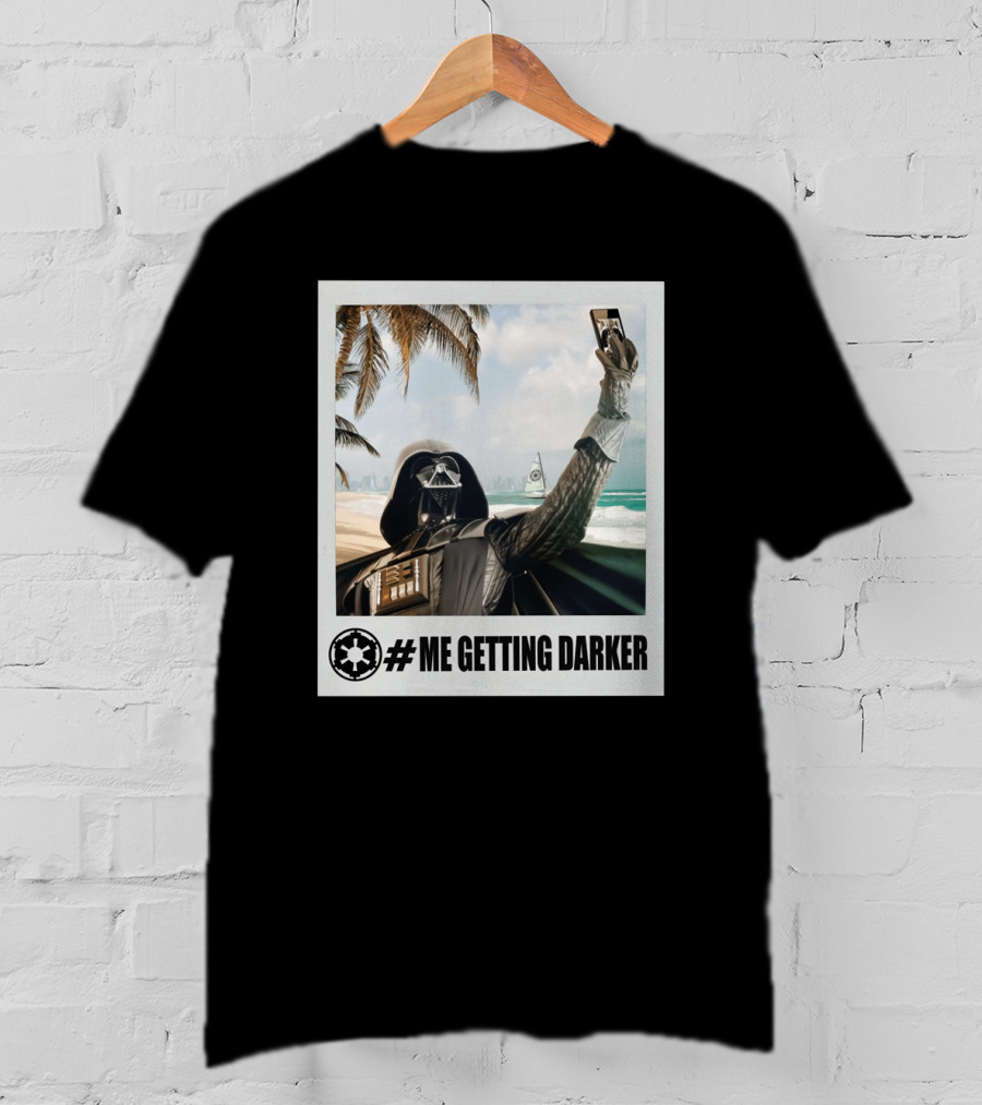 Me Getting Darker Darth Vader Star Wars Beach Selfie T-Shirt