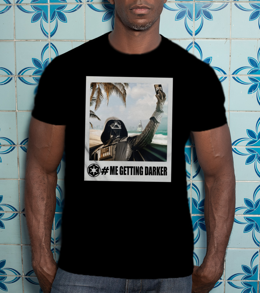 Me Getting Darker Darth Vader Star Wars Beach Selfie T-Shirt