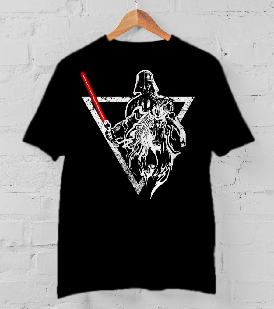 Unicorn Vader Darth Vader Star Wars Triangle Lightsaber Fusion T-Shirt