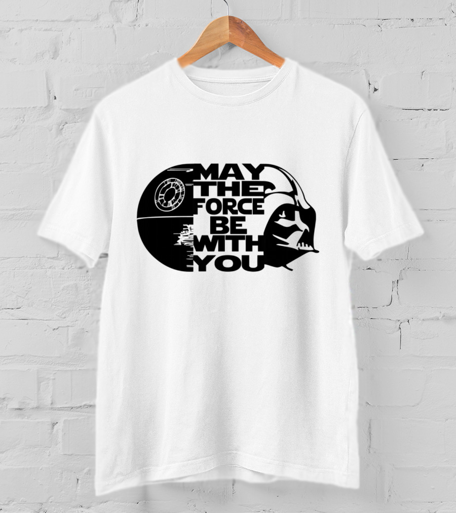 May The Force Be With You Death Star Darth Vader Star Wars T-Shirt