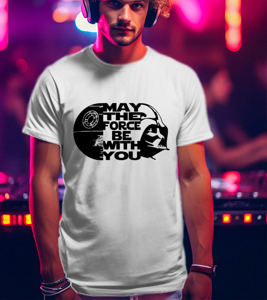 May The Force Be With You Death Star Darth Vader Star Wars T-Shirt