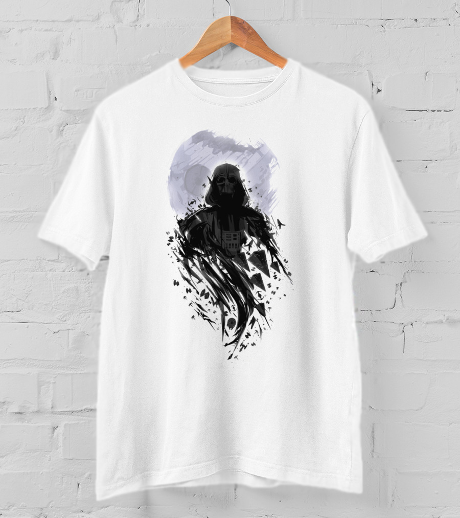 Darth Vader Shadow Of The Dark Side Star Wars Moon Scene T-Shirt