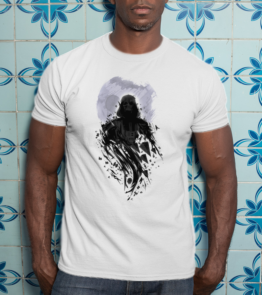 Darth Vader Shadow Of The Dark Side Star Wars Moon Scene T-Shirt