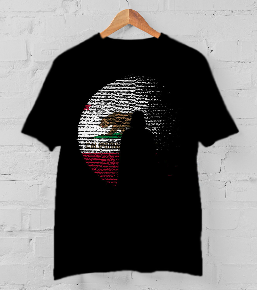 California State Flag Death Star Wars Moon Design Vader T-Shirt