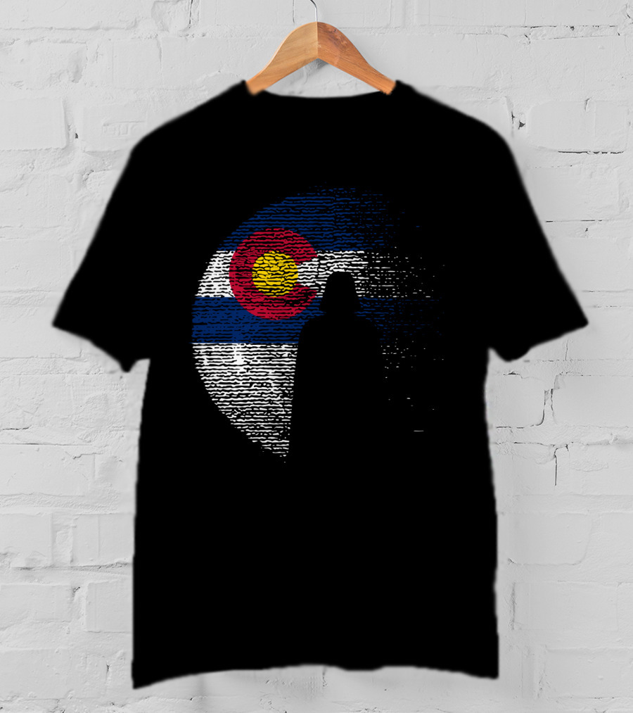 Colorado State Flag Darth Vader Death Star Moon T-Shirt
