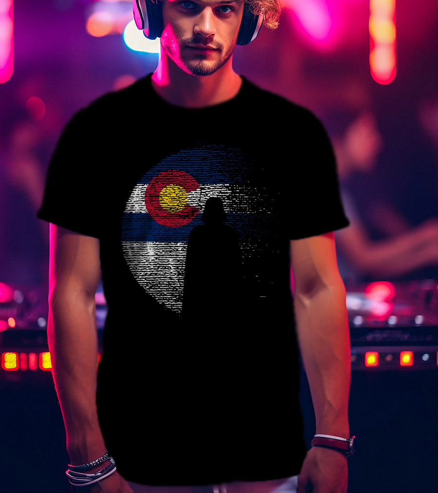 Colorado State Flag Darth Vader Death Star Moon T-Shirt