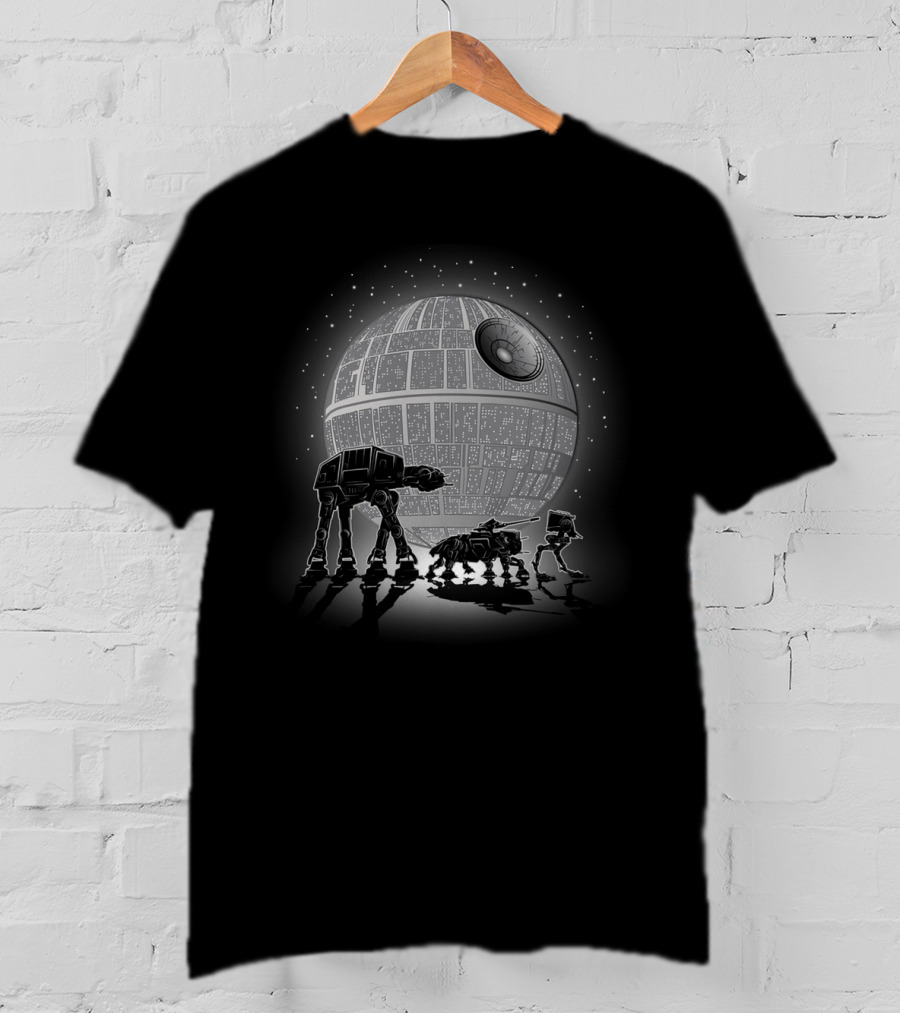 Droids Walking In Death Star Moon Star Wars AT-AT Evolution T-Shirt