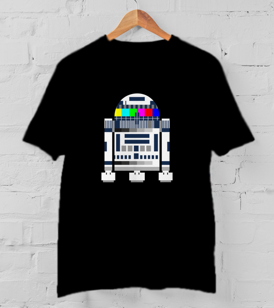 Classic R2 D2 Droid Star Wars TV Screen Elements T-Shirt