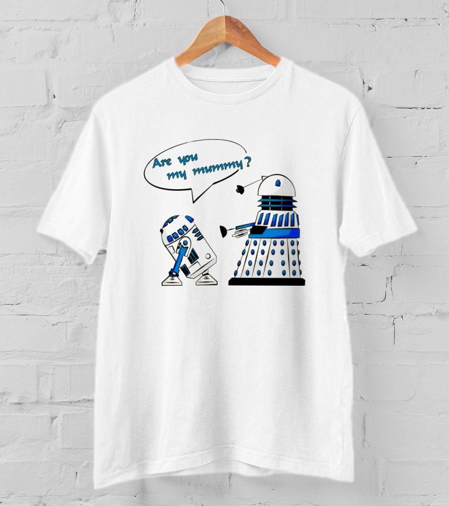 Are You My Mummy R2 D2 Dalek Star Wars Doctor Who Crossover T-Shirt