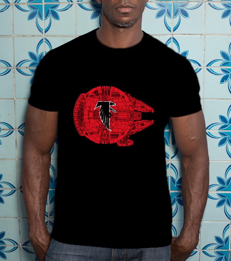 Atlanta Falcons Star Wars Millennium Falcon Crossover T-Shirt
