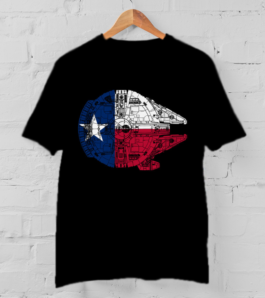 Texas Flag Millennium Falcon Fusion T-Shirt