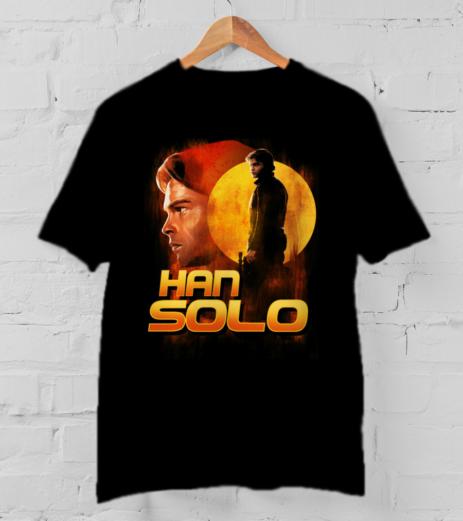 Young And Wild Han Solo Star Wars Iconic Character Graphics T-Shirt