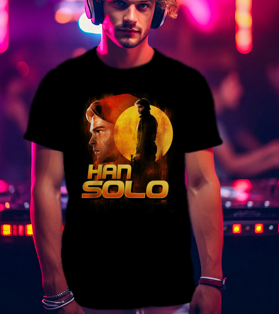 Young And Wild Han Solo Star Wars Iconic Character Graphics T-Shirt