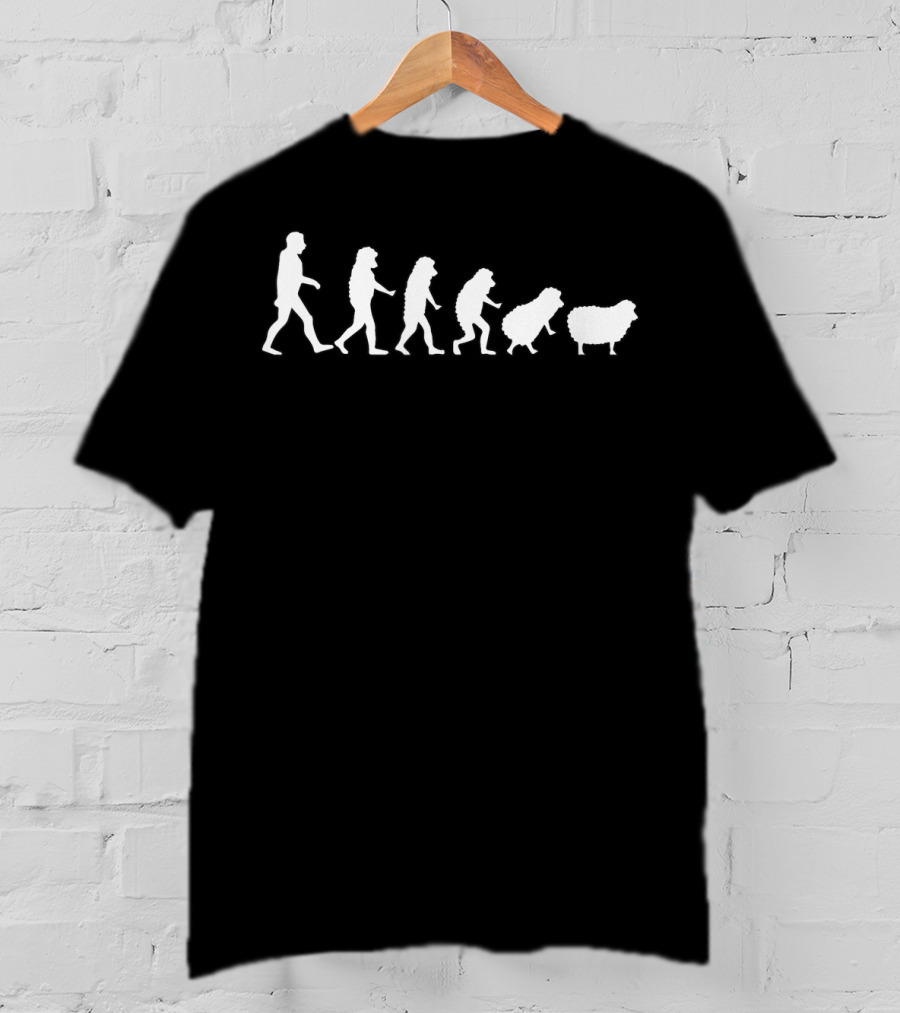 Evolution Of Man To Sheep Conspiracy Theorist Wake Up Sheeple T-Shirt