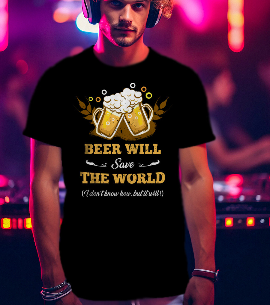 Beer Will Save The World I Don't Know How But It Will For Beer Lovers T-Shirt