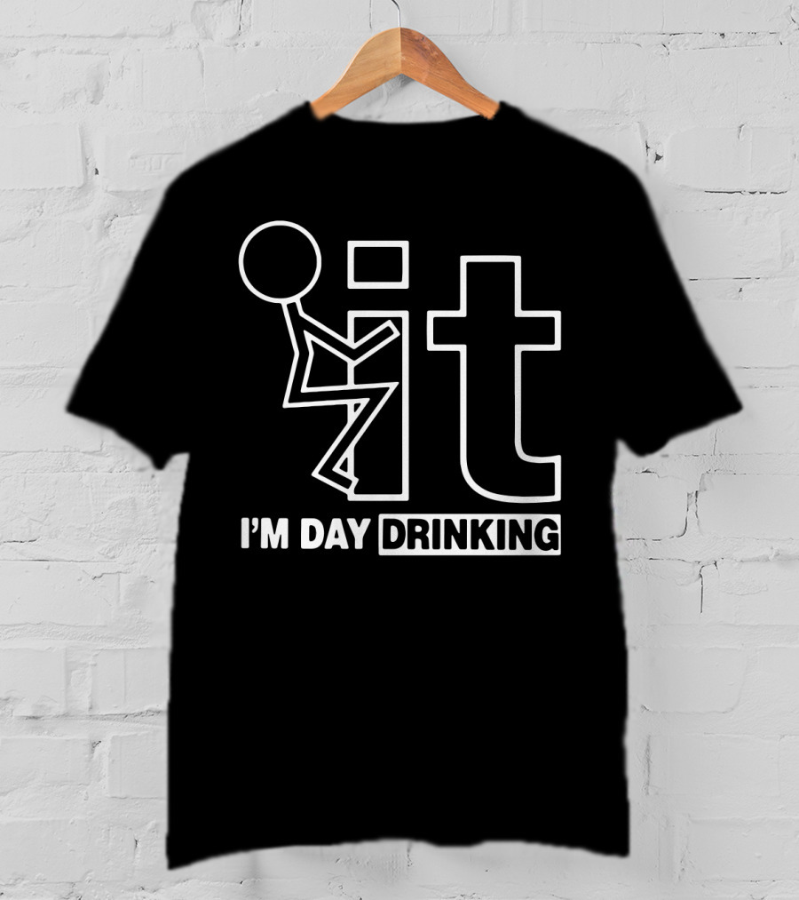 I'm Day Drinking It Funny Stick Figure Humor T-Shirt
