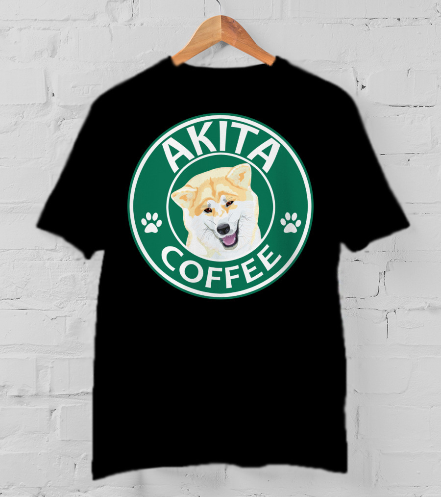 AKITA COFFEE Dog Paw T-Shirt