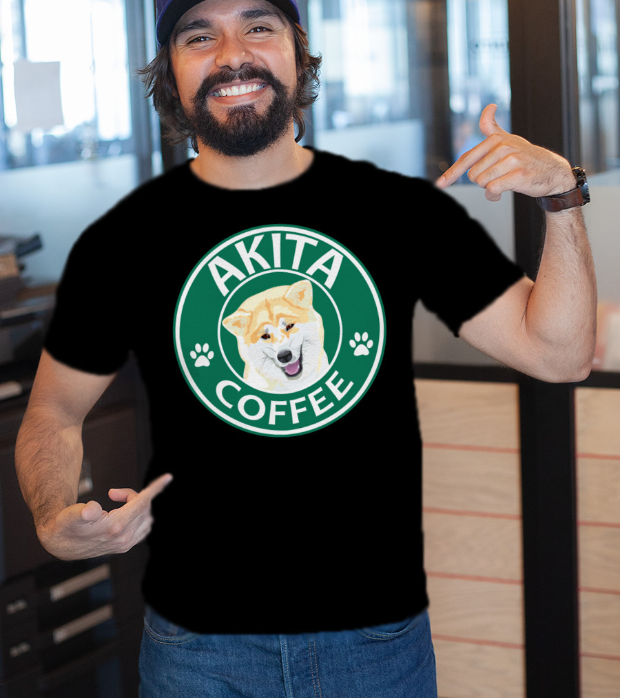 AKITA COFFEE Dog Paw T-Shirt
