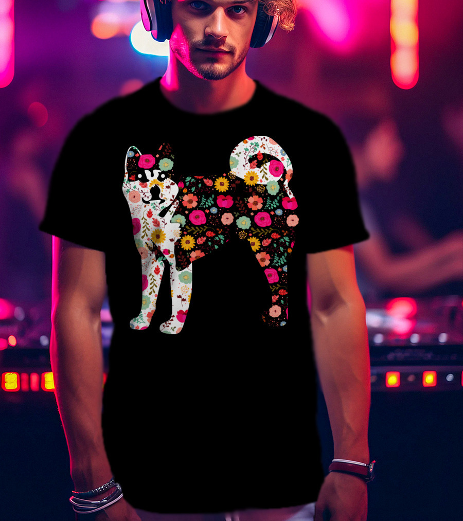 Akita Floral Patterned Body T-Shirt