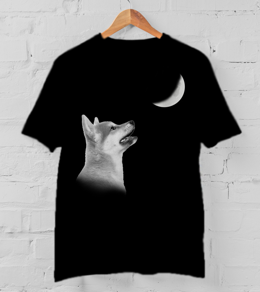 Akita Moonlight Lunar Gaze T-Shirt