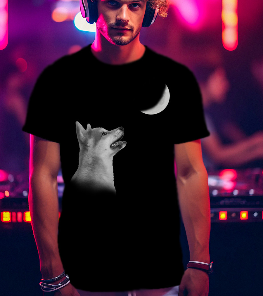 Akita Moonlight Lunar Gaze T-Shirt