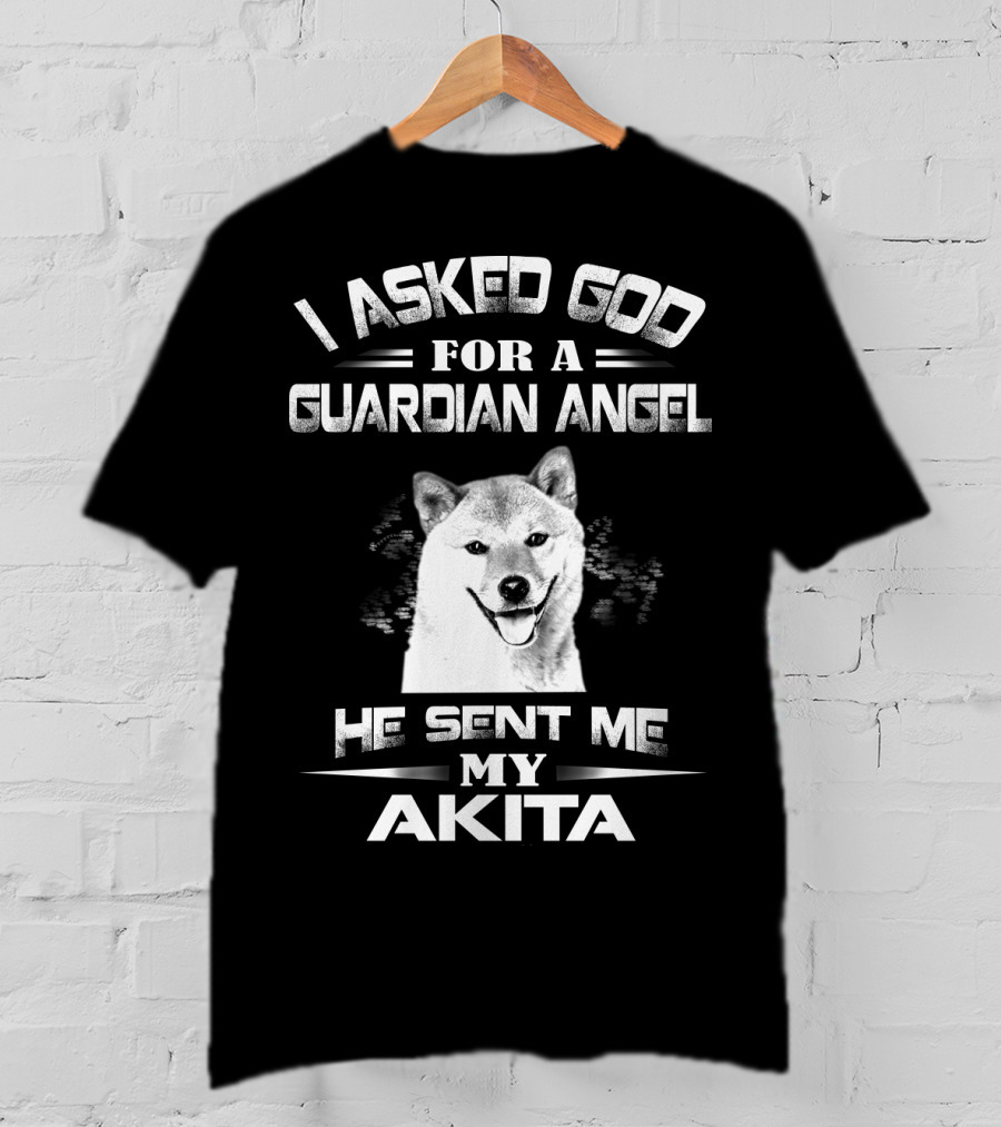I Asked God For A Guardian Angel He Sent Me My Akita T-Shirt