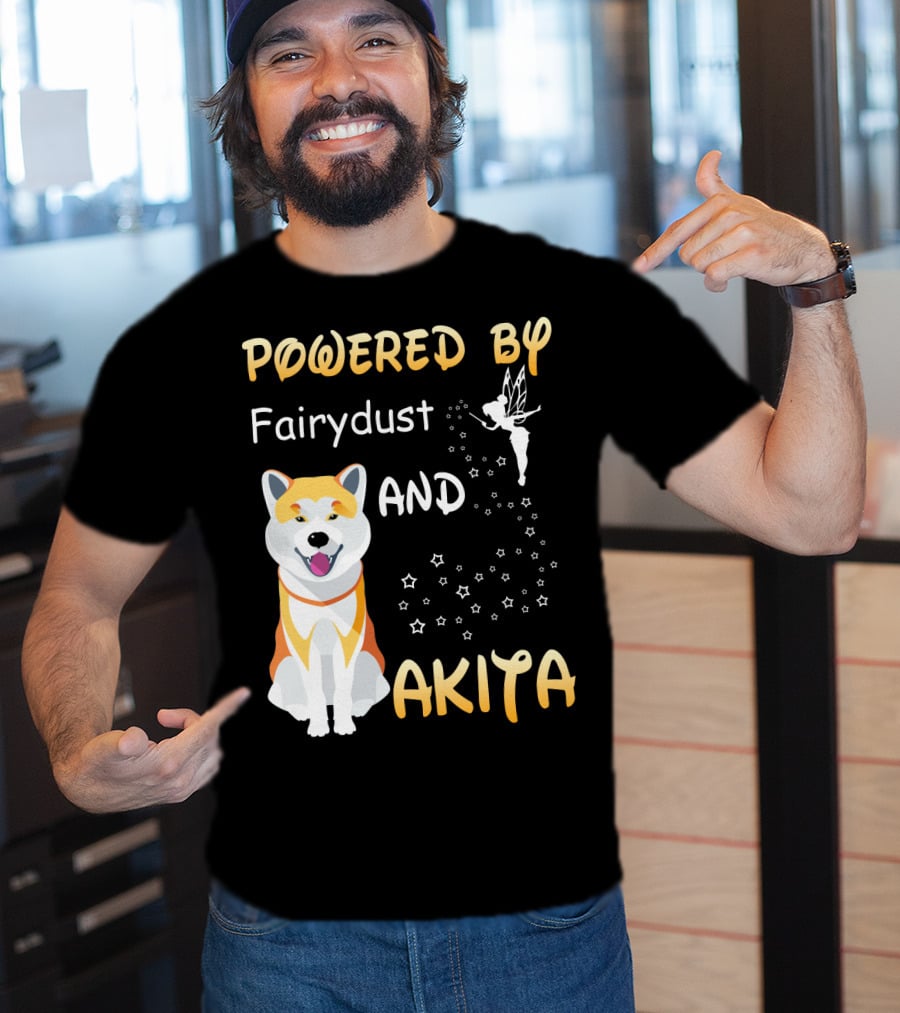 Powered By Fairydust And Akita T-Shirt