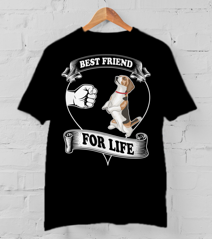 Beagle Best Friend For Life Fist Bump Paw T-Shirt