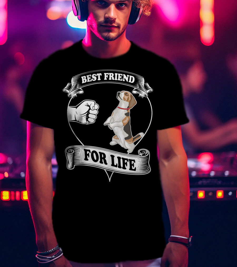 Beagle Best Friend For Life Fist Bump Paw T-Shirt
